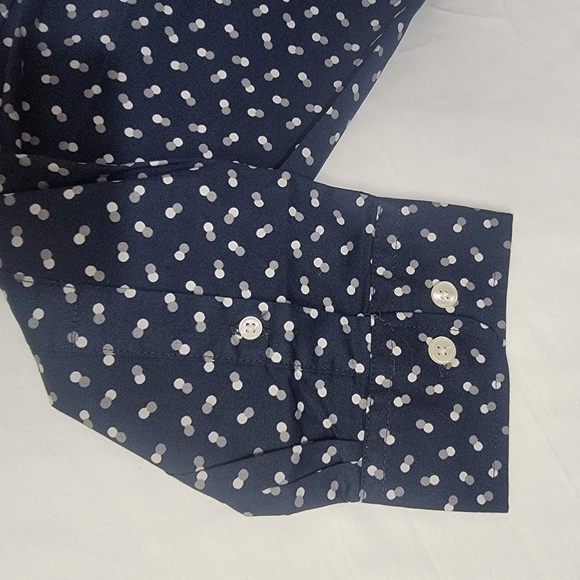 Julian & Mark Men's Large Tall Ryan Geo Dot Print Long Sleeve Button Up Shirt - Picture 9 of 14